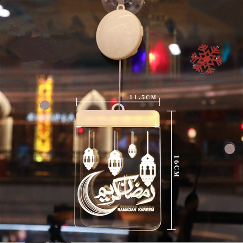 2023 LED 3D Eid Mubarak Decor Ornament Light Eid Kareem Ramadan Decor for Home Ramadan Mubarak Eid Al Adha Islamic Muslim Party