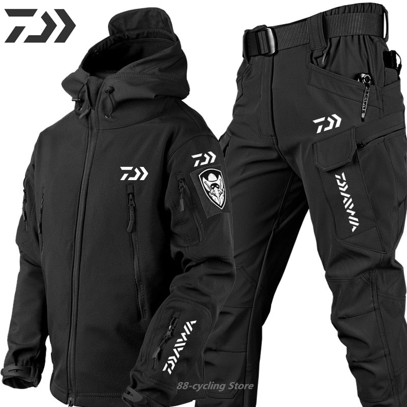 Men&#39;s Tactical Windproof Waterproof Jacket Special Forces Soft Shell Fishing Suit Men&#39;s Army Combat Pants Men&#39;s Fishing Jackets