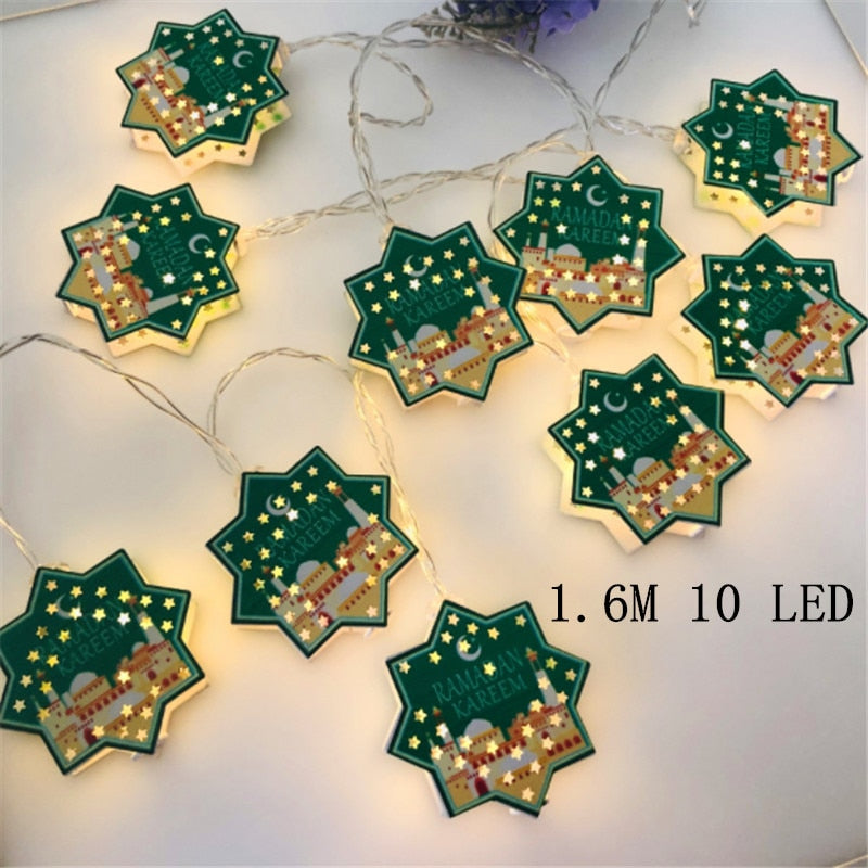 2023 LED 3D Eid Mubarak Decor Ornament Light Eid Kareem Ramadan Decor for Home Ramadan Mubarak Eid Al Adha Islamic Muslim Party