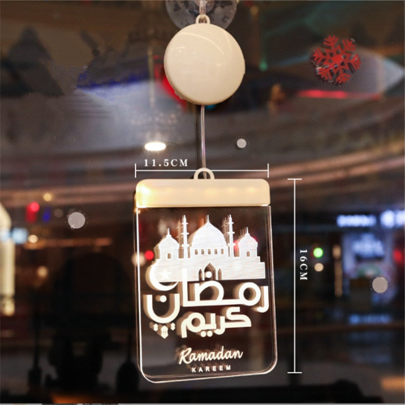 2023 LED 3D Eid Mubarak Decor Ornament Light Eid Kareem Ramadan Decor for Home Ramadan Mubarak Eid Al Adha Islamic Muslim Party